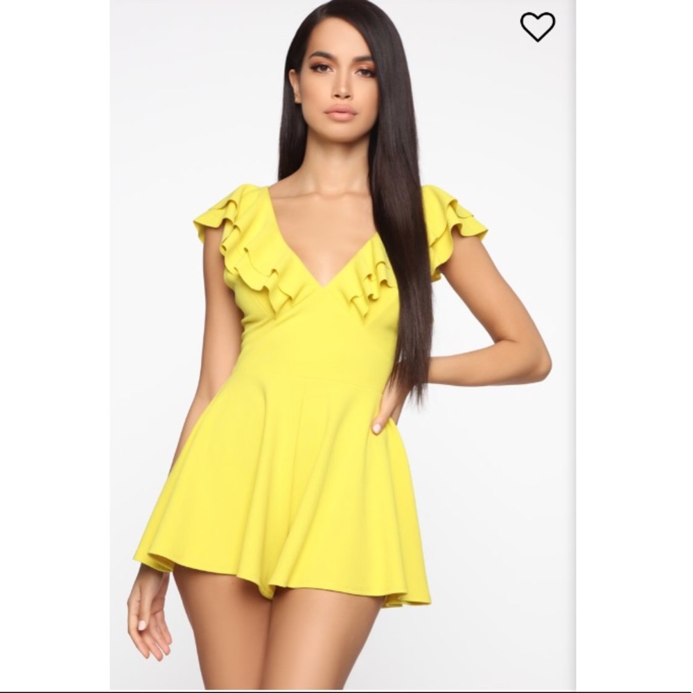 NEW FashionNova Yellow Romper
